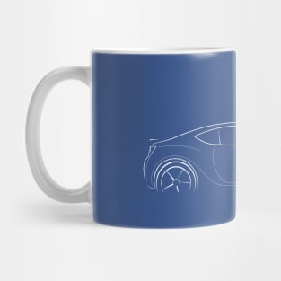 Subaru BRZ - profile stencil, white Mug